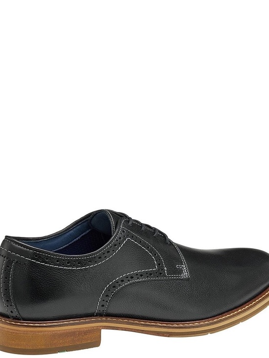 New! Johnston & Murphy Black Leather Lace-Up Oxford main image 8